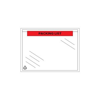 Paklijstenvelop A6 packinglist