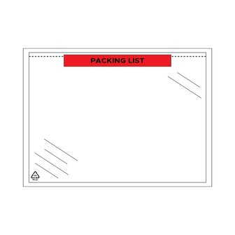 Paklijstenvelop A5 packinglist