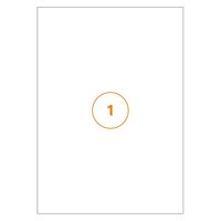 A4 Etiket 1 per vel – 210 x 297 mm – Permanent – Wit