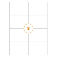 A7 Etiket 8 per vel – 105 x 74 mm – Permanent – Wit